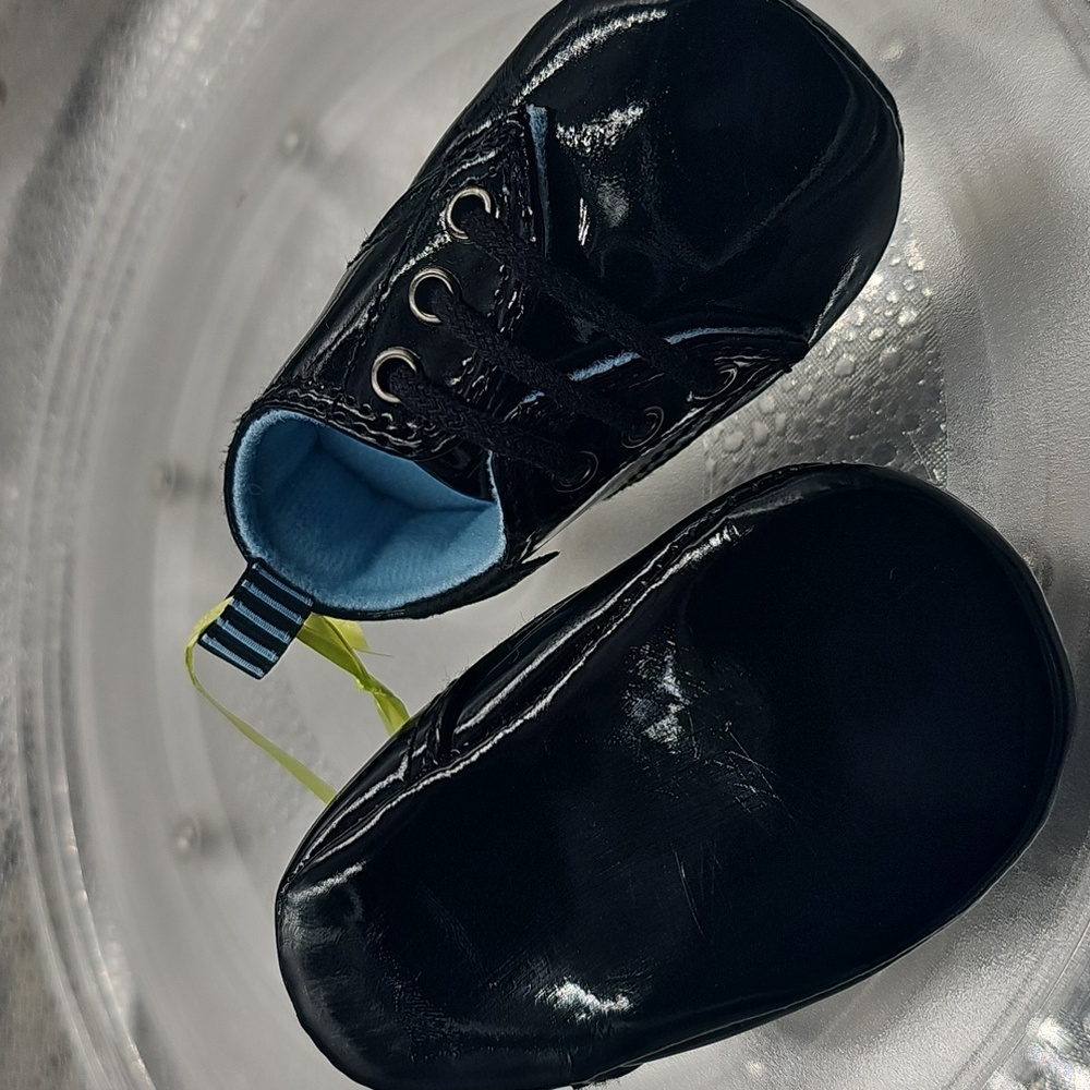 H Gerber Blue Insoled Good Looking Black Dress Shoes For Your Little Boy Sz 0 - Picture 11 of 12